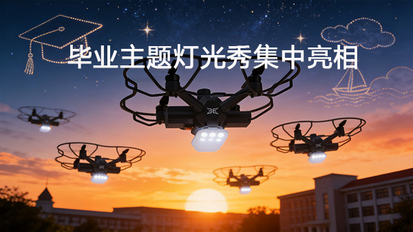 毕业季, 暑期文旅, 无人机灯光秀, 夜游经济, 毕业表演