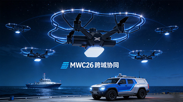 无人体系跨域协同, MWC26, 低空经济跨域, 海陆空无人系统, 无人机编队表演