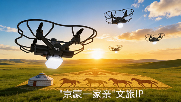 京蒙一家亲, 京蒙协作, 内蒙古文旅IP, 文旅无人机表演, 政企合作