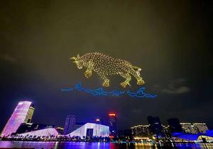 无人机表演场景，商业无人机表演，城市庆典无人机表演,文旅景区无人机表演
